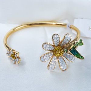 Kate Spade Dazzling Daisy Flex Cuff (Brand New) (16k Gold-Plating)